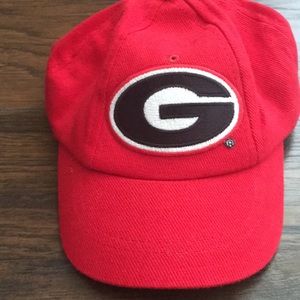 Red UGA baby baseball cap